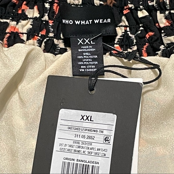 WHO WHAT WEAR sketched leopard print mini skirt XXL, NWT - Picture 3 of 7